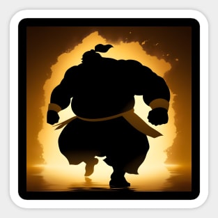 Sumo wrestler silhouette Sticker